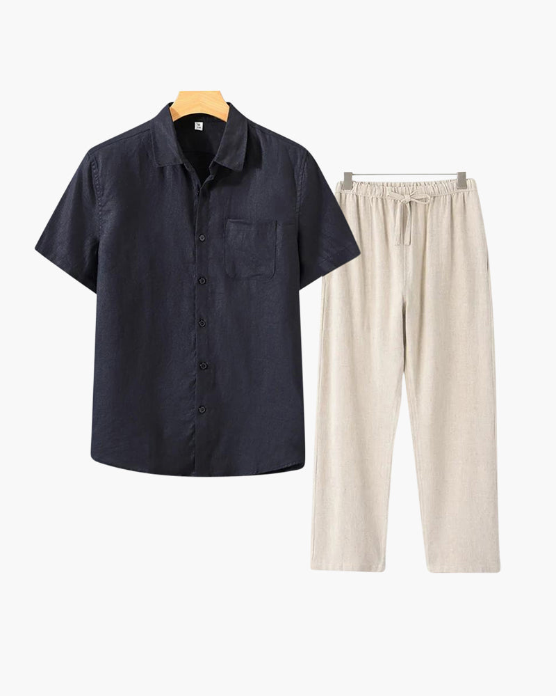 Borchelle Linen Combo (Shortsleeve)
