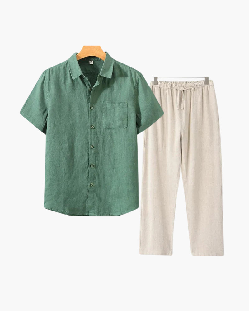 Borchelle Linen Combo (Shortsleeve)