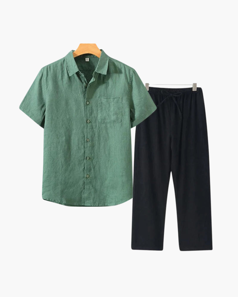 Borchelle Linen Combo (Shortsleeve)